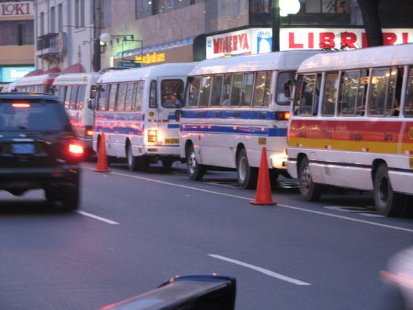 Mini-bus traffic jam