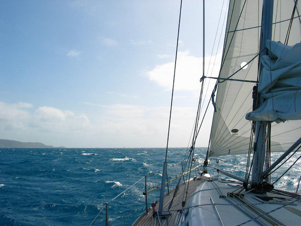 Sailing into Torres Strait.