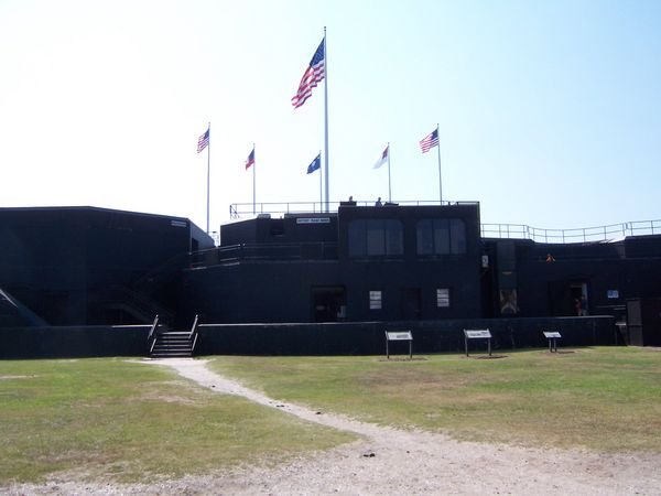 The black blob of Ft. Sumter