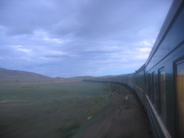 Train entering Ulan Bataar