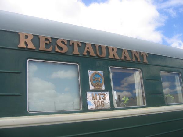 Thank god for that, there is a restaurant car...
