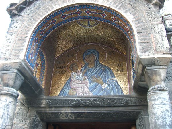 Above the door of a church in Syntagma