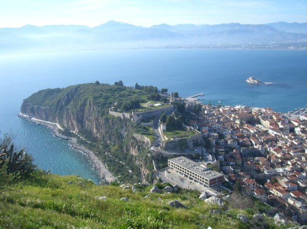 view from castle in naphlio