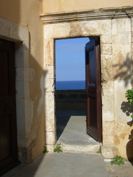 door looking out to the sea