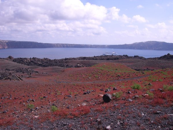 the volcanic island