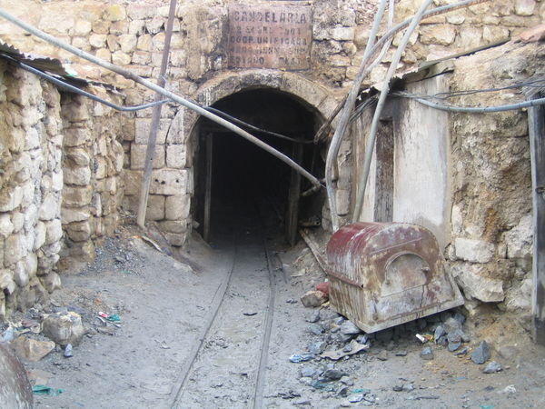 Entering the mine....