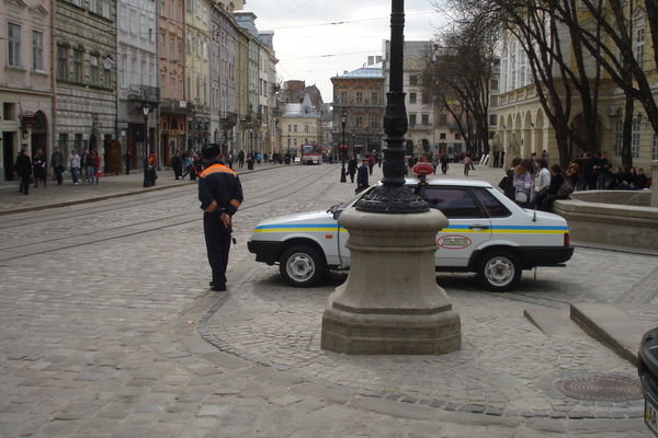 Lviv Police Man in the main square