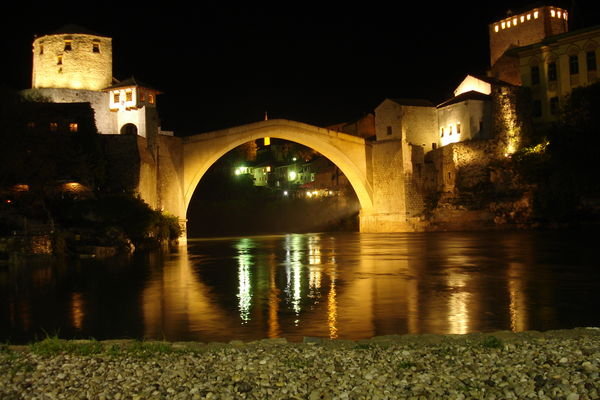 Mostar  Bridge at night