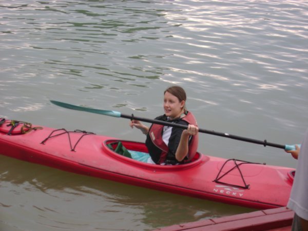 Jess kayaking