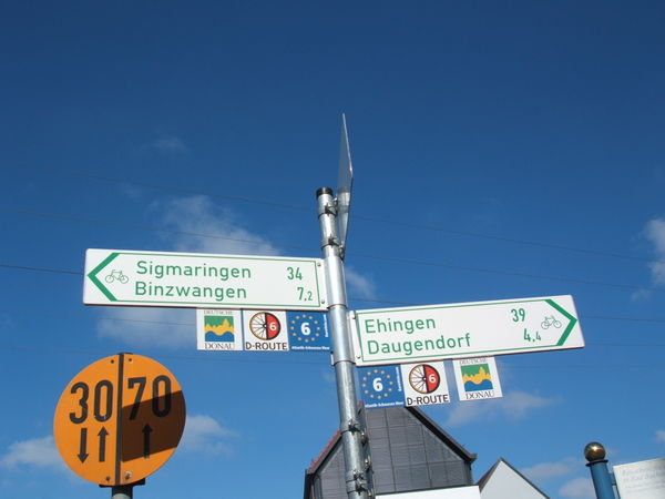 Donau Radweg signpost 240308