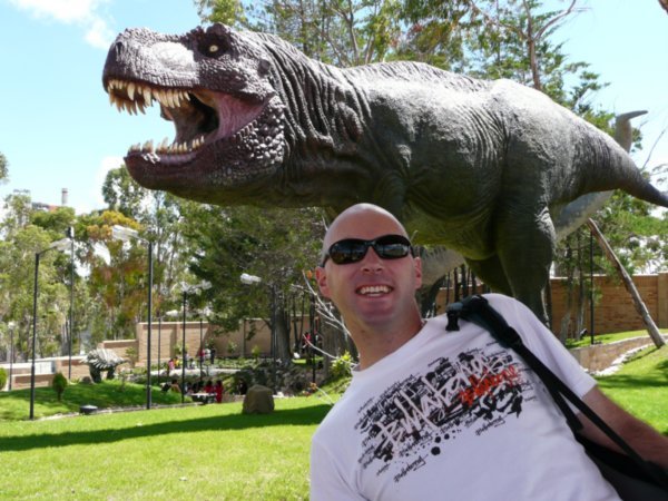 Steve with a T-Rex