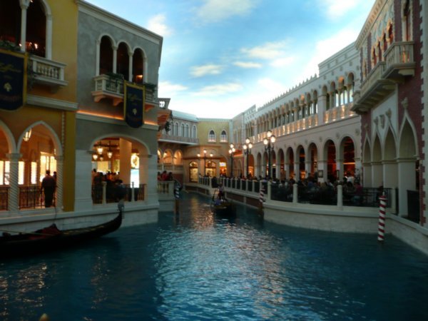 Inside the canals of the Venetian
