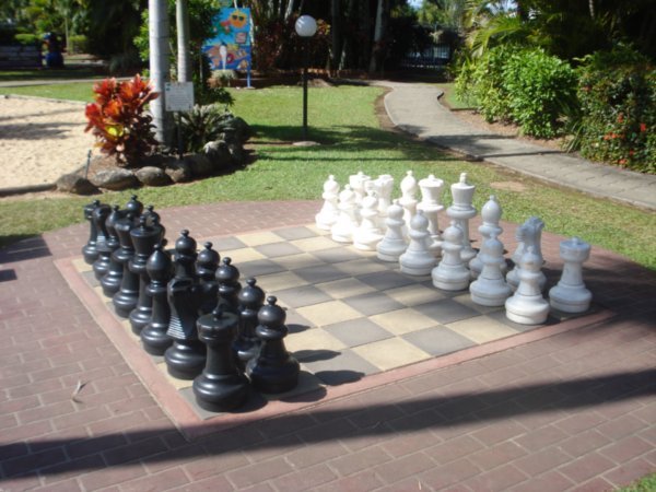 Giant Chess at caravan resort