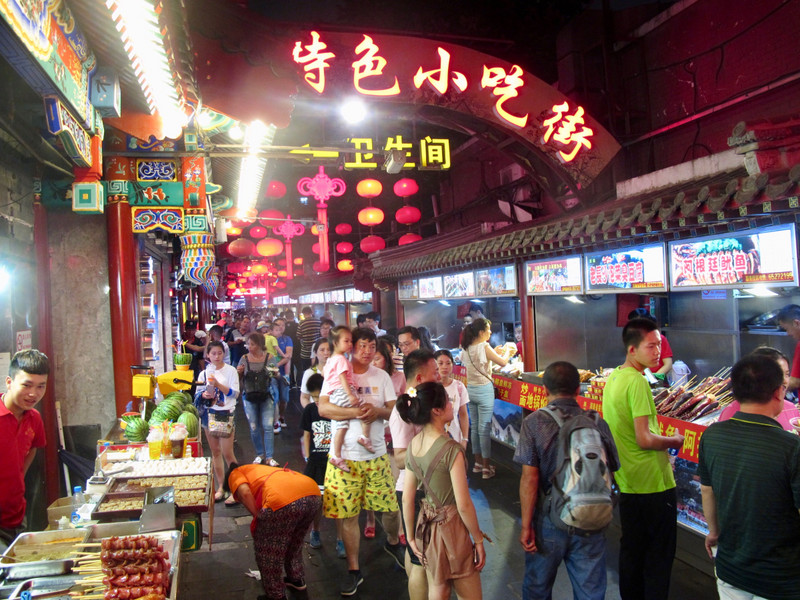 Beijing - Xian, China May 2017 - Beijing Donghuamen Night Market
