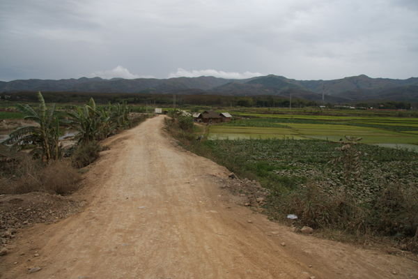 Dirt road to village