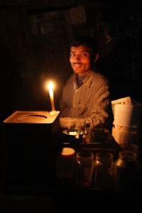 Candle lit vendor