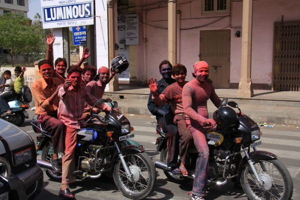 Holi motorcycle gang