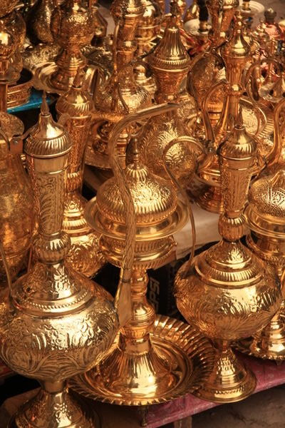 Brass for sale at the Khan