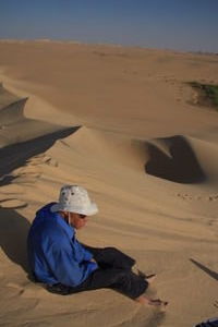 My friend Samuel on a dune