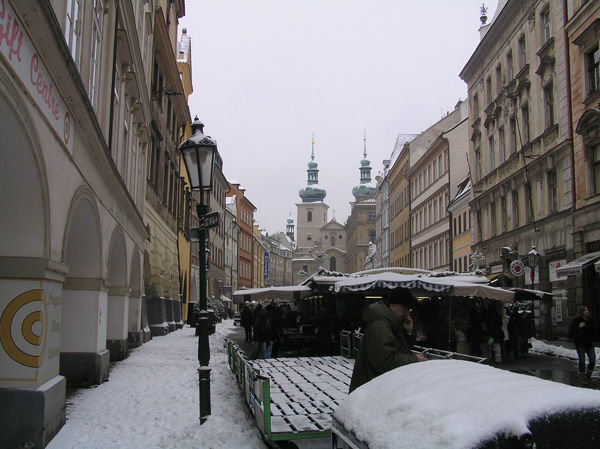 Market under snow
