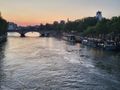 Sunset over river Seine
