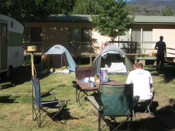 Unser Campingplatz in Mount Beauty