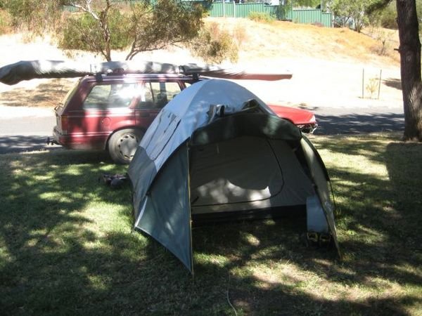 Unser Zelt auf dem Campingplatz
