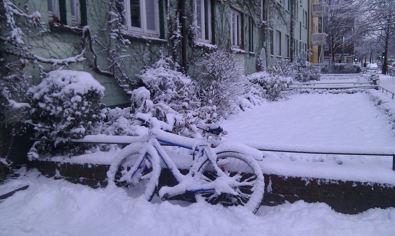 Snow in Hamburg