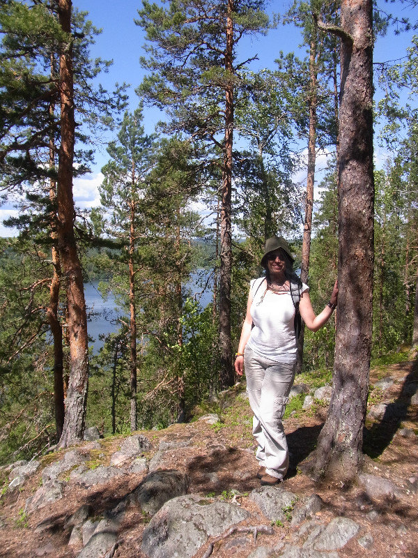 Katha in Finnish outdoor outfit