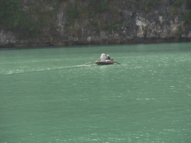 Rowing in Halong Bay