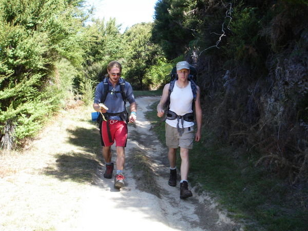 Walking abel tasman: Steve and Miles