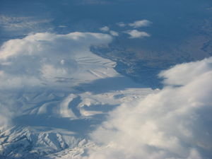 The snow covered Andes