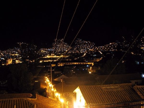 Cusco street by night