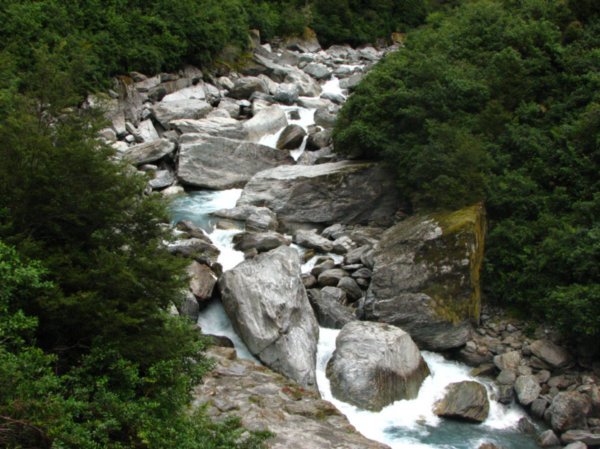 The view below the Haast Gates
