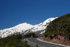 The scenic drive up to the Turoa Ski Field