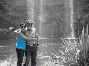 Dad & Angie at Whangarei Falls
