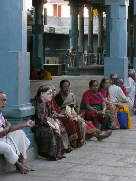 people at the temple