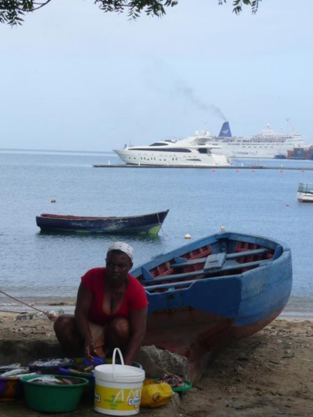 cape verde w/ the scholar boat in the background