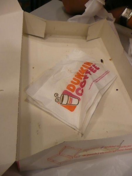 empty dunkin donuts!