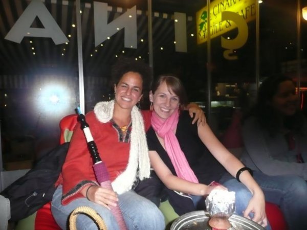 me and cherine at hookah bar