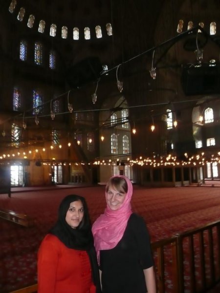 adrina and me in the blue mosque