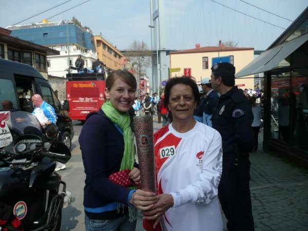 me and an olympic torch!