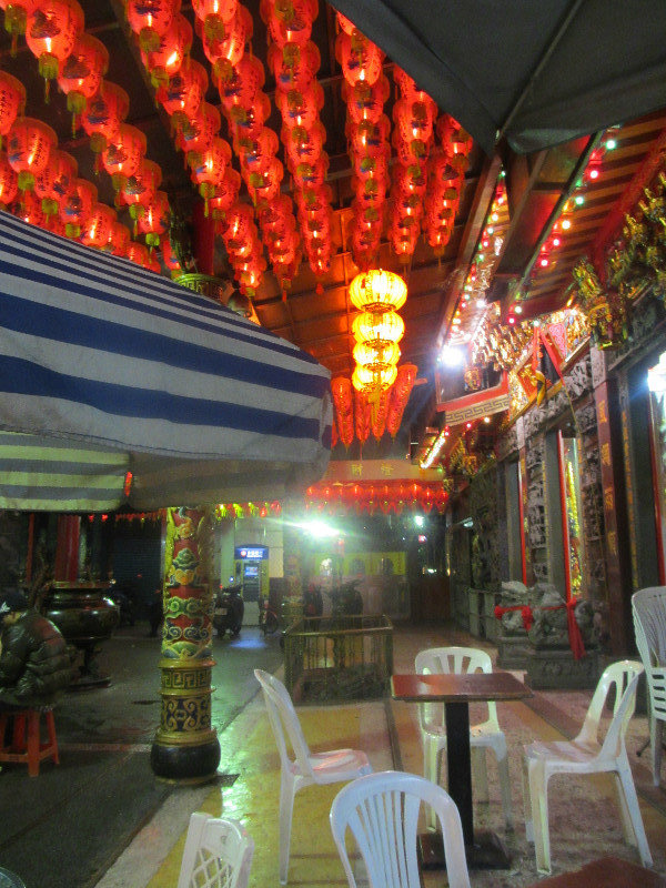 eatery beside a small temple