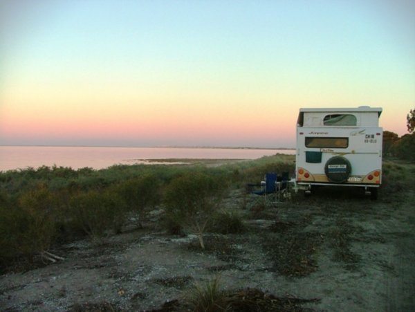 camping near the sea on the Yorke 