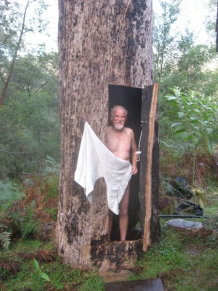Simon's tree shower 