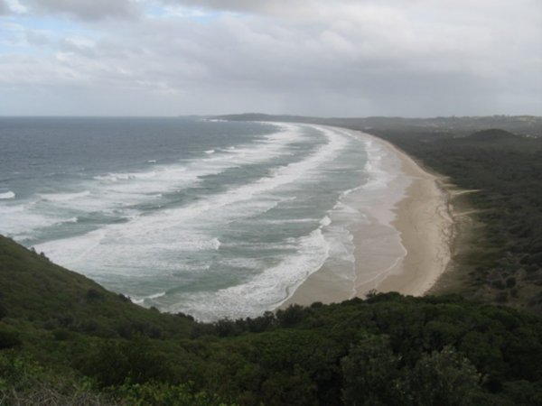 view from the Byron Bay lighthouse headland 