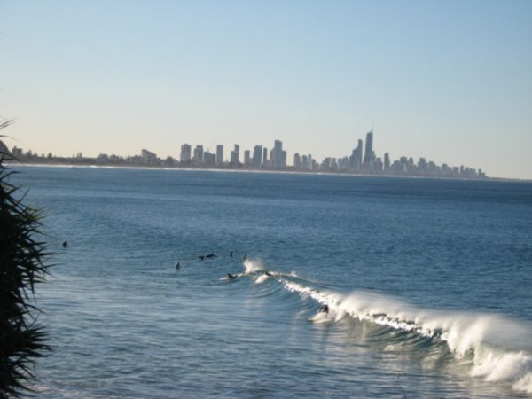 Surfers at Burleigh Heads