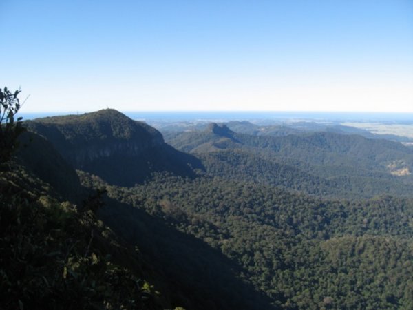 view from Springbrook across to the Gold Coast