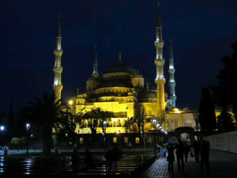 Blue Mosque at night 