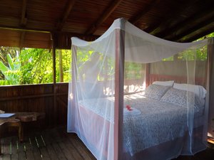 our Jungle Hut accommodation at the Lookout Inn
